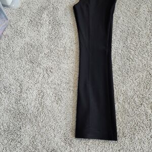 NEW Black Dress Pants Flare Rayon Nylon Size 2 Tummy Tuck 3 Clips Soft Feel